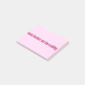 Ik word gek van m'n krabby, citeer rood post-it® notes (Schuin)