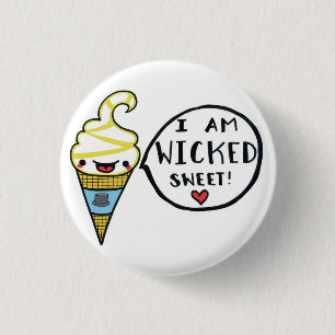Ik word gek van snoep ronde button 3,2 cm