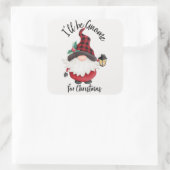 Ik word genoomd voor kerstfeest. vierkante sticker (Tas)