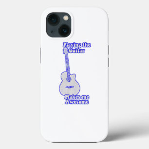 Ik word geweldige van gitaar spelen.  blauw iPhone 13 hoesje