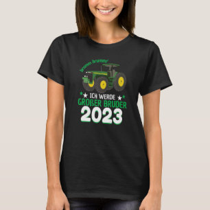 Ik word grote broer 2023 Tractor Graafmachine Baby T-shirt