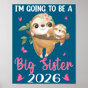 Ik word grote zus - zwangerschap aankondigen poster