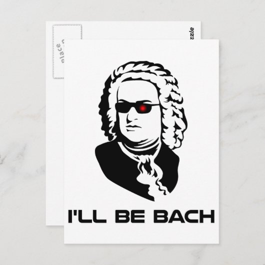 Ik word Johann Sebastian Bach Briefkaart (Voorkant / Achterkant)