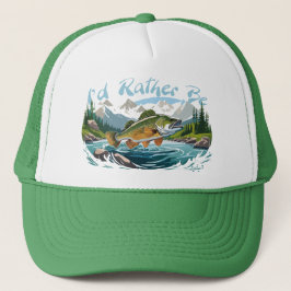 Ik word liever Smallmouth in Mountain Lake Gevist Trucker Pet