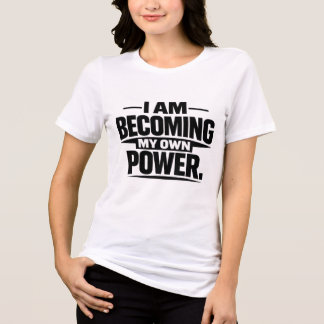 Ik word mijn eigen kracht - Motiverende quote Tri-Blend Shirt
