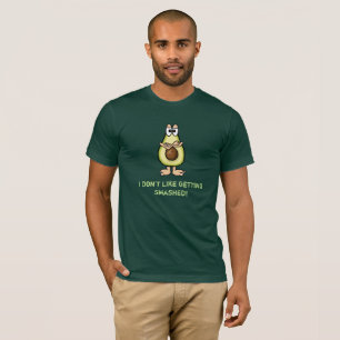 Ik word niet graag kapot geslagen avocado T-shirt