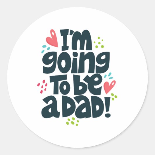 Ik word vader ronde sticker (Voorkant)