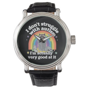 Ik Worstel Niet Met Autisme Autistisch Grappige Wa Horloge