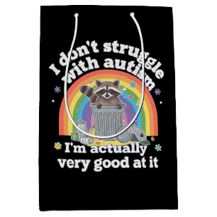 Ik Worstel Niet Met Autisme Autistisch Grappige Wa Medium Cadeauzakje