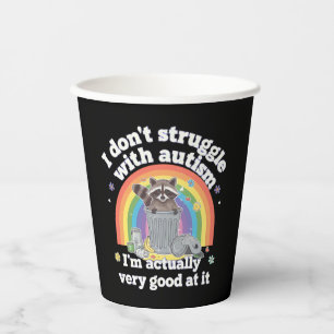 Ik Worstelen Niet Met Autisme Autistisch Grappige Papieren Bekers