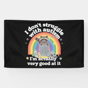 Ik Worstelen Niet Met Autisme Autistisch Grappige Spandoek