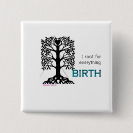 Ik wortel voor... vierkante button 5,1 cm