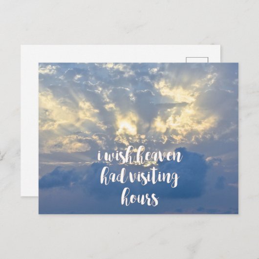 Ik wou dat de hemel een bezoekuur had | Sympathiep Briefkaart (Voorkant / Achterkant)