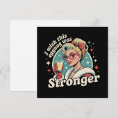  Ik wou dat deze eggnog sterker was familie kerst  Feestdagenkaart (Voorkant / Achterkant)