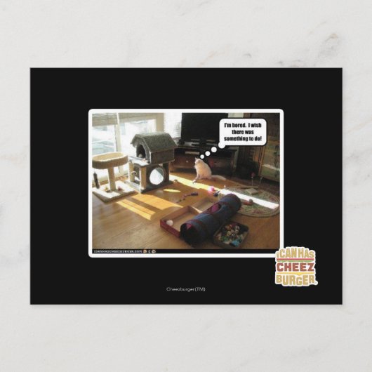 Ik wou dat er iets te doen was briefkaart (Voorkant)