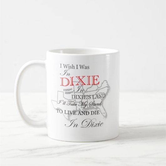 Ik wou dat ik bij de dixie Coffee Cup Mok was 11 o (Links)