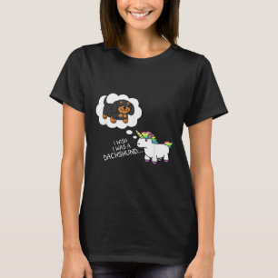 Ik wou dat ik een Dachshund-hond was T-shirt