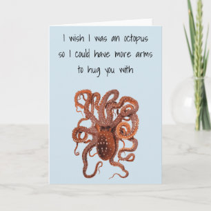Ik wou dat ik een Octopus Jubileum Love Birthday w Kaart