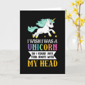 Ik wou dat ik een unicorn was kaart (Gele Bloem)