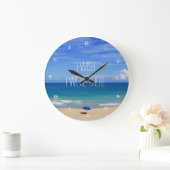 Ik wou dat ik er was - Blue Beach Umbrella Grote Klok (Huis)