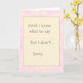 Ik wou dat ik het wist... sorry kaart (Gele Bloem)