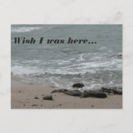 Ik wou dat ik hier was (strand) briefkaart