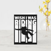 Ik wou dat ik reed - geweldig snowboardcadeau kaart (Gele Bloem)