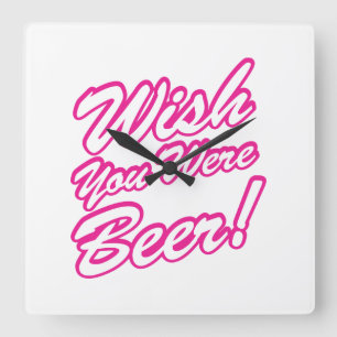 Ik wou dat je beer was! vierkante klok