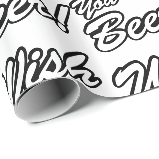 Ik wou dat je bier was! cadeaupapier (Rol Hoek)