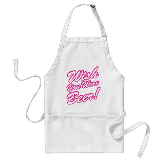 Ik wou dat je bier was! standaard schort (Voorkant)