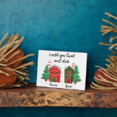 Ik wou dat je ernaast woonde | Kerst Bestie schatt Fotoplaat (Zijkant)