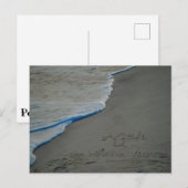 Ik wou dat je hier Beach was Briefkaart (Voorkant / Achterkant)