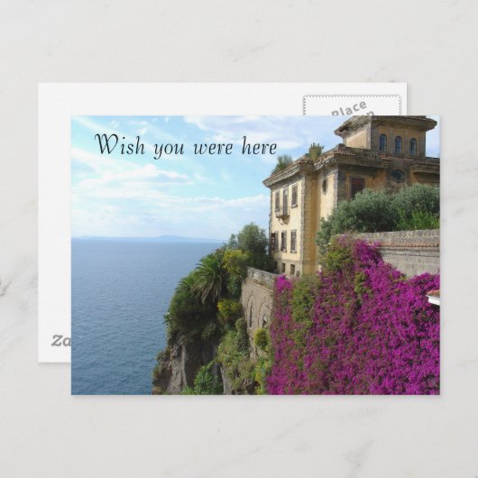 Ik wou dat je hier in het briefkaart was (Voorkant / Achterkant)