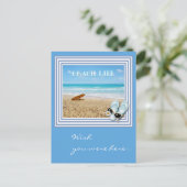 Ik wou dat je hier was... (aanpasbaar) briefkaart (Staand voorkant)