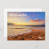 Ik wou dat je hier was. briefkaart (Voorkant / Achterkant)