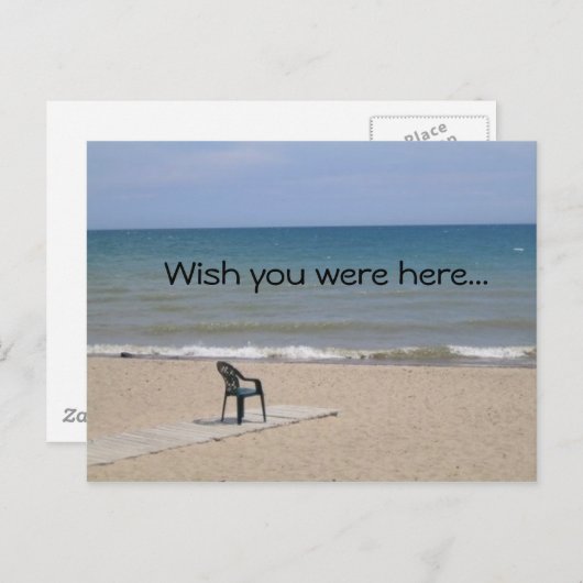 Ik wou dat je hier was... briefkaart (Voorkant / Achterkant)