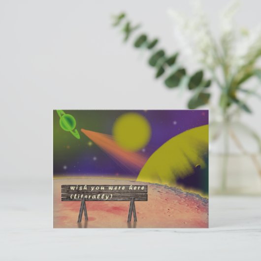 Ik wou dat je hier was briefkaart (Staand voorkant)