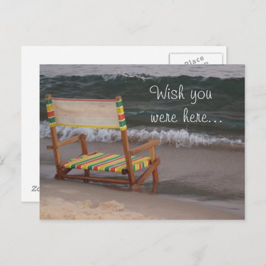 "Ik wou dat je hier was" Briefkaart Paradise (Voorkant / Achterkant)