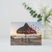 Ik wou dat je hier was feestdagenkaart (Staand voorkant)