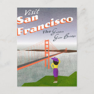 "Ik wou dat je hier was" Golden Gate Bridge Briefkaart