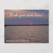 Ik wou dat je hier was om te zonnen boven water briefkaart (Voorkant)