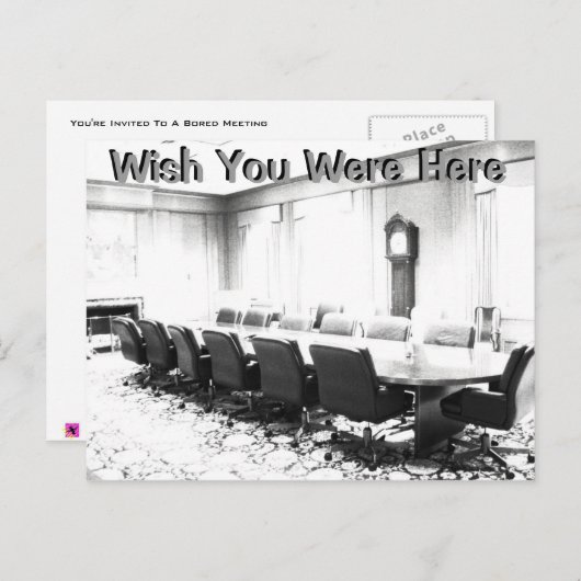 Ik wou dat je hier was uitnodiging briefkaart (Voorkant / Achterkant)