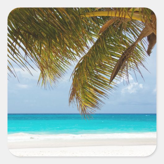 Ik wou dat je hier was! vierkante sticker (Voorkant)