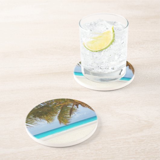 Ik wou dat je hier was! zandsteen onderzetter (Zijkant)