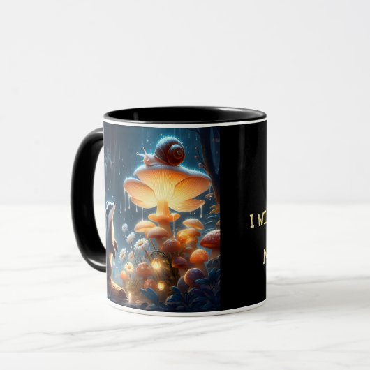 Ik wou dat je naast Badger Snail Mushroom woonde Mok (Voorkant links)