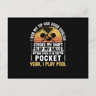 Ik wrijf mijn beste grappige poosalspeler miljarda briefkaart
