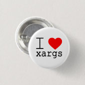 Ik ❤️ xargs knop ronde button 3,2 cm (Voorkant /achterkant)