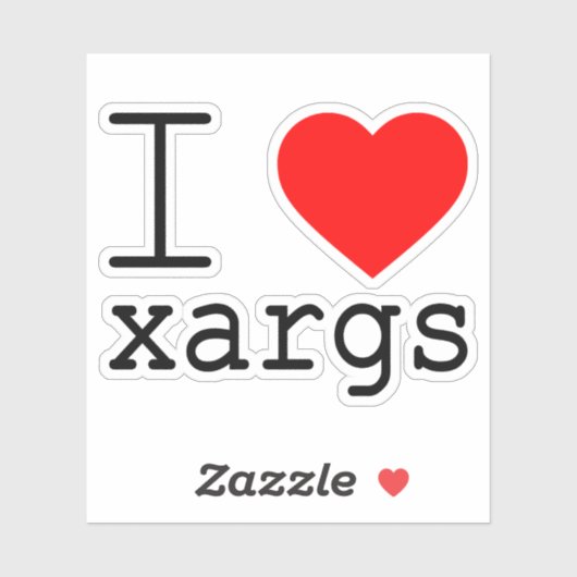Ik ❤️ xargs vinyl sticker (Vel)