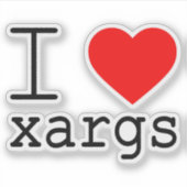 Ik ❤️ xargs vinyl sticker (Voorkant)