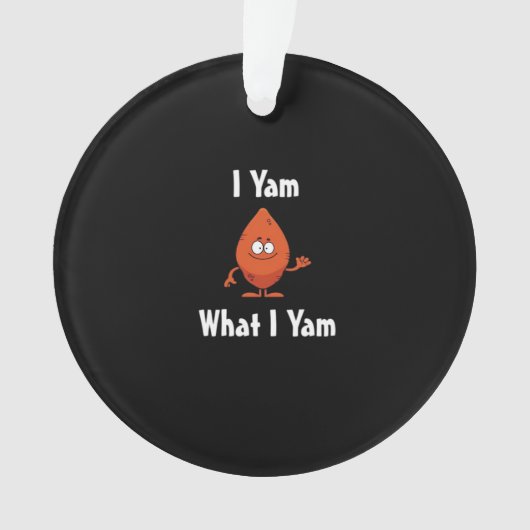 Ik Yam Wat Ik Yam Basis Ontwerp Voor Thanksgiving Ornament (voorkant)